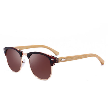 New fashion sunglasses men's classic bamboo legs bamboo glasses sunglasses sunglasses driving mirror - Hiccupzz