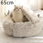 2 In 1 Dog And Cat Bed Pet Winter Bed Round Plush Warm Bed House Soft Long Plush Pets Bed Pet Products - Hiccupzz