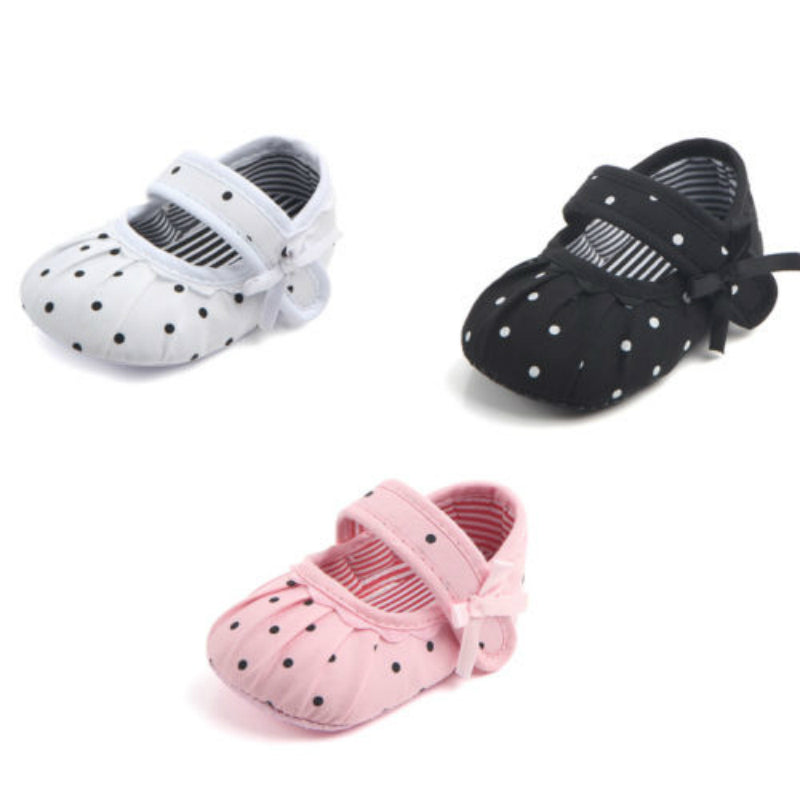 Baby Girl Shoes Cute Polka Dot Princess Kid Anti-slip On Shoes