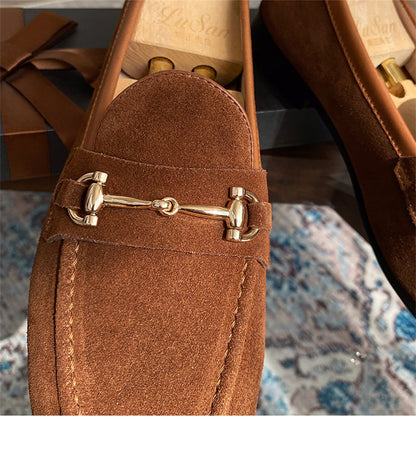 Soft Structure Suede Horsebit Slip On Shoes For Men - Hiccupzz