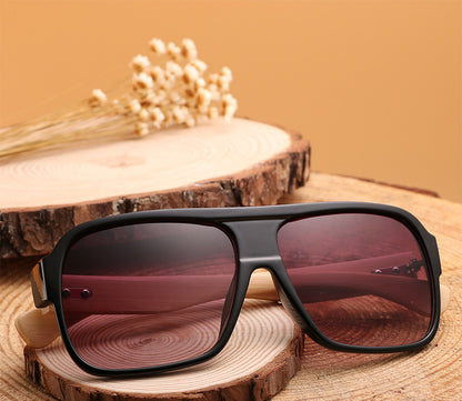 Wooden square sunglasses - Hiccupzz