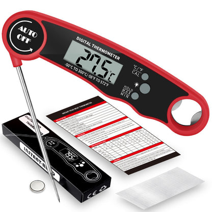 Folding Kitchen Food Thermometer Electronic Food Grill Thermometer - Hiccupzz