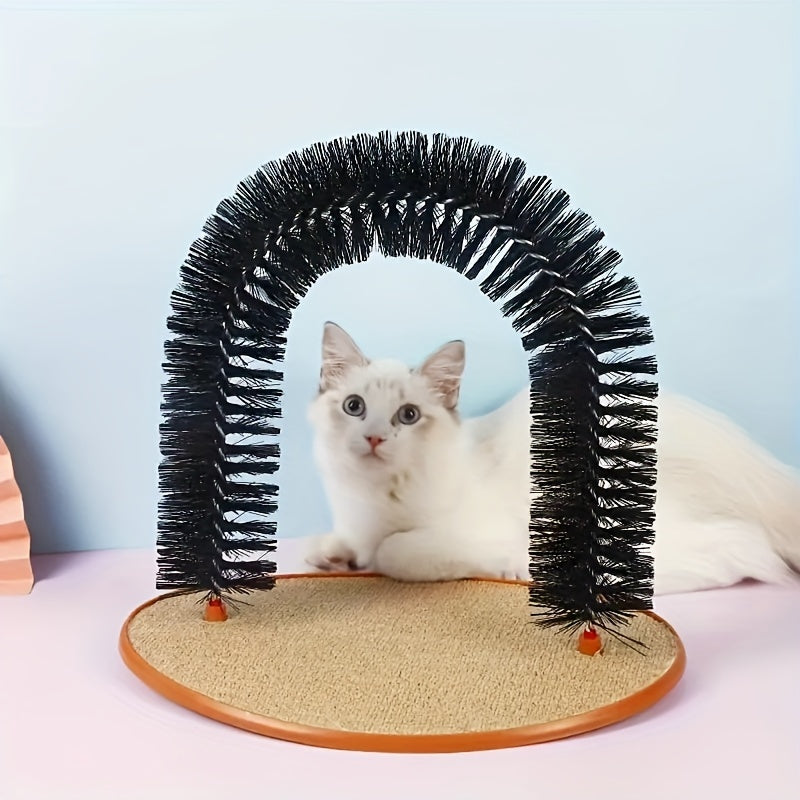 Cat Arch Self Groomer & Massger all in one : Pamper Your Feline With A Massage & Grooming Brush!