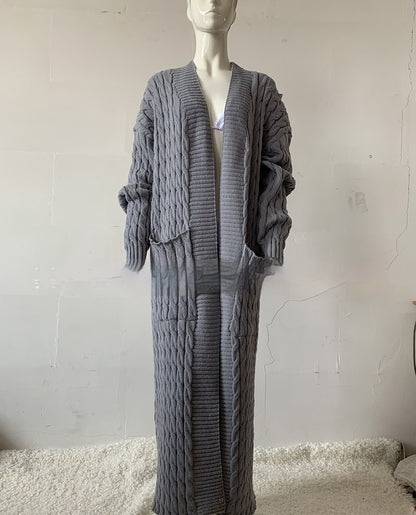 Women's Long Knit Sweater Coat - Hiccupzz