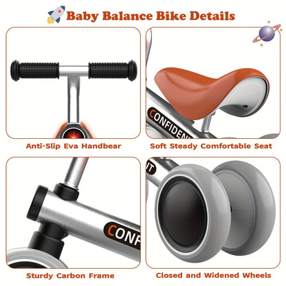 Baby Balance Bike for 1-Year-Old Boys & Girls, Pedal-Free Bicycle for 12-36 Months