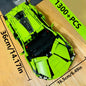 1300+Pcs Limited Edition Green Supercar Building Set - Premium ABS Collectible Car Model Kit, Perfect for Display & Gifting