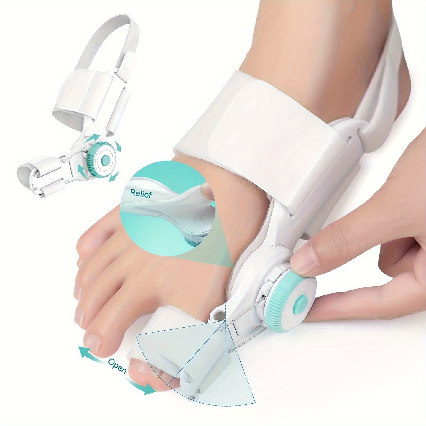 1 Pc Adjustable Bunion Corrector with Anti-Slip Heel Strap