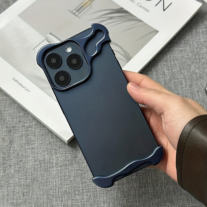Metal Corner Anti-Fall Special-Shaped Phone Case For iPhone 15 Pro Max 14 15 Pro 14 Pro Max 14 15 Plus 13 Pro Max 13 Pro With Lens Film Frameless Slim Shockproof - Hiccupzz