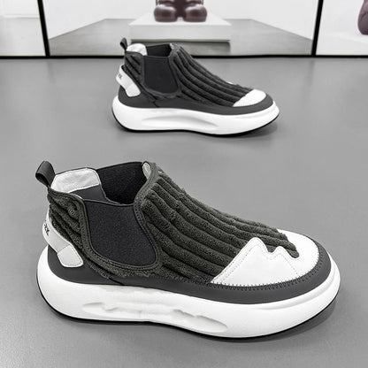 Men's Casual All Match High Top Corduroy Cloth Shoes - Hiccupzz