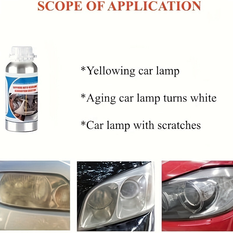 2 Pcs 1600G Car Headlight Repair Fluid Set - Headlight Polishing Vapor & Polymer Polishing Liquid