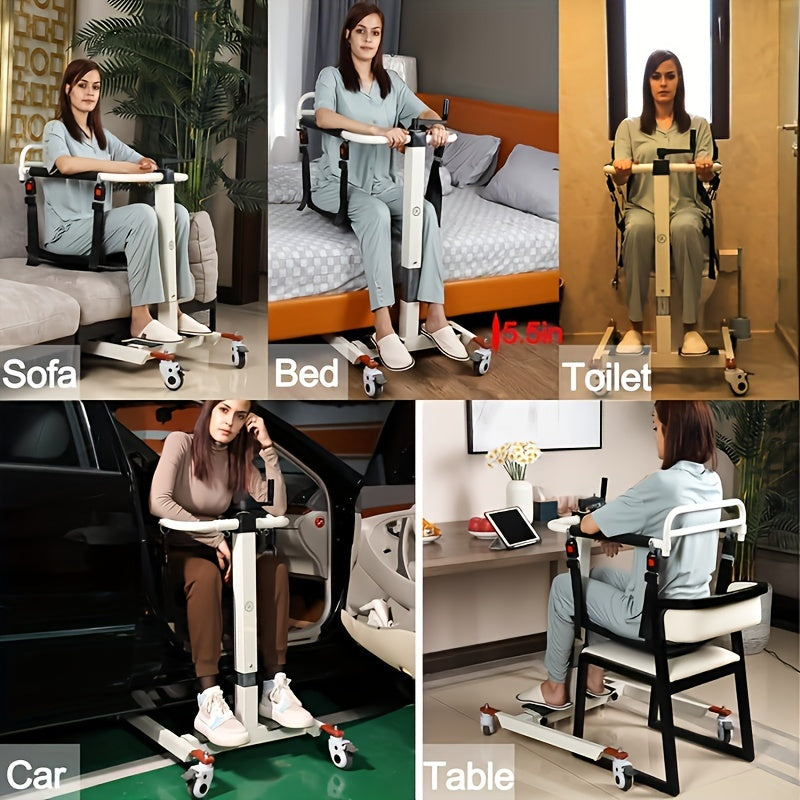 Patient Lift Transfer Chair, Portable Lift for Home, Adjustable Height/Width, Wheelchair Lift for Disabled Elderly Nursing, Car Transfer Aid