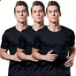 3-Pack Men's Quick-Dry Short Sleeve Shirts - Stretch Crew Neck Undershirts for Fitness Training - Hiccupzz