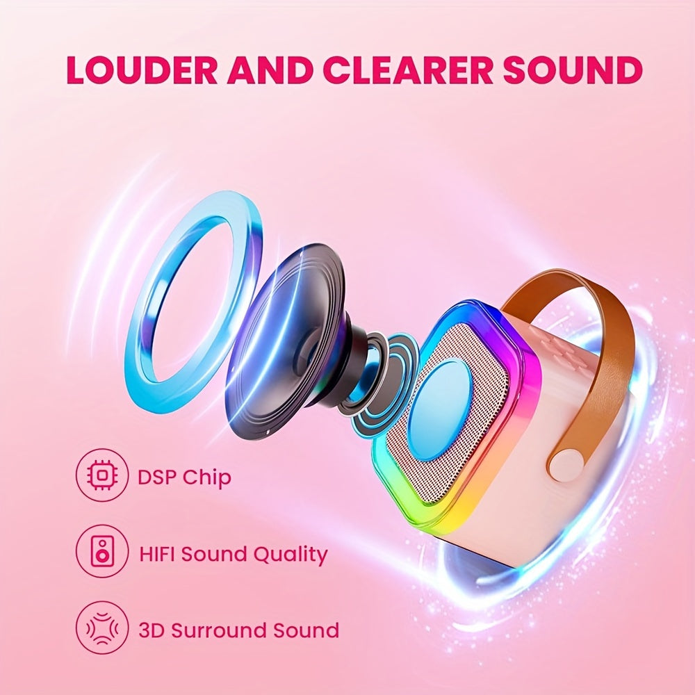 Portable Karaoke Speaker with Microphone Set - Ideal for Home Parties and Birthday Gifts