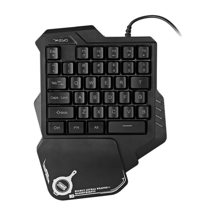 One-Handed Mechanical Gaming Keyboard RGB Backlit Portable Mini Gaming Keypad Game Controller - Hiccupzz