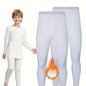 2 Pcs Boys' Warmth Stretchy Underwear - Cozy & Stylish Thermal Pants for Kids, Polyester Fabric - Hiccupzz