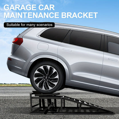 2 Pcs Heavy Duty Hydraulic Truck Ramp, 5T/11,000Lbs Capacity, Steel Auto Wheel Platform for Vehicle Maintenance, Garage, Black - Hiccupzz