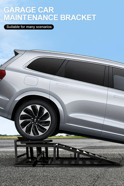 2 Pcs Heavy Duty Hydraulic Truck Ramp, 5T/11,000Lbs Capacity, Steel Auto Wheel Platform for Vehicle Maintenance, Garage, Black - Hiccupzz