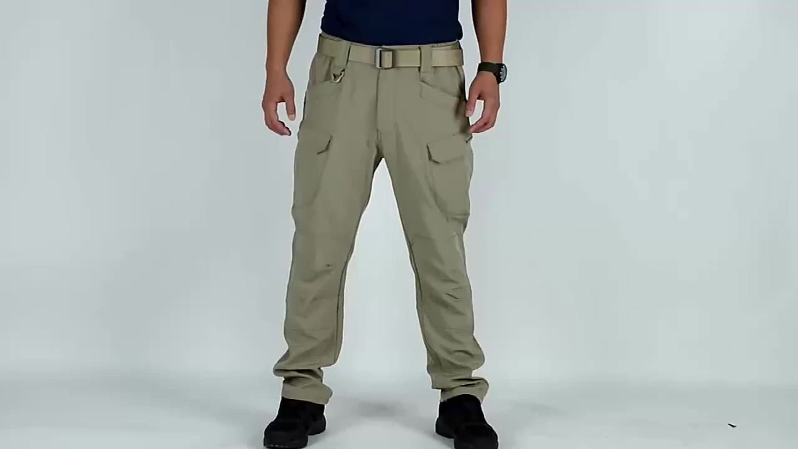 2 Pcs Men's Fleece-Lined Thermal Cargo Pants - Waterproof, Windproof, Multi-Pocket Tactical Pants for Winter Outdoor Activities - Hiccupzz