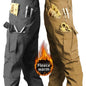 2 Pcs Men's Fleece-Lined Thermal Cargo Pants - Waterproof, Windproof, Multi-Pocket Tactical Pants for Winter Outdoor Activities - Hiccupzz