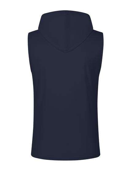 Men's Solid Color Henley Hooded Tank - Summer Fitness & Sports Wear - Hiccupzz