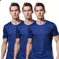 3-Pack Men's Quick-Dry Short Sleeve Shirts - Stretch Crew Neck Undershirts for Fitness Training - Hiccupzz