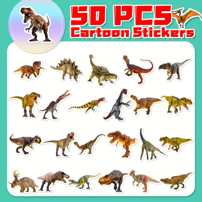 50 Realistic Dinosaur Stickers for Party Favors and ROAR Party Supplies - Hiccupzz