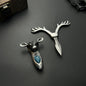 316 Stainless Steel Tea Knife Coffee Synthetic Crystal Longhorn Christmas Pendant Necklace Clasp, Paper Cutter, Box Opener Pocket Knife