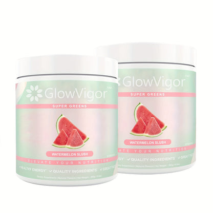 Glow Vigor Greens Blend is easy to incorporate into your daily routine, made with nutrients, fruits and vegetables, antioxidants, and more. - Hiccupzz