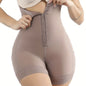 Women's Plus Simple Shapewear Shorts, Plus Size Contrast Lace Trim Front Closure Butt Lifting Thigh Slimmer Body Shaper - Hiccupzz