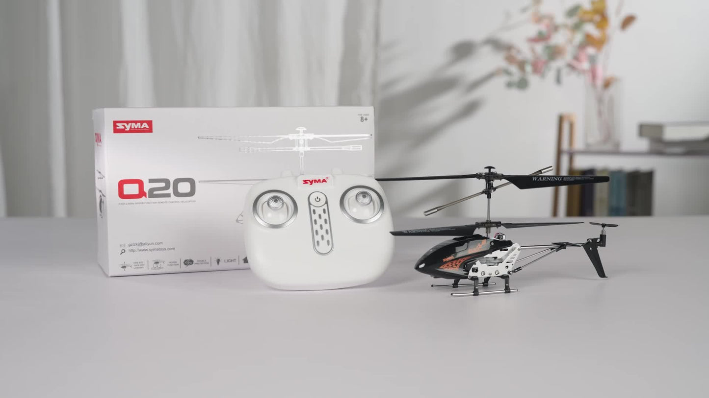 SYMA Q20 RC Helicopter - Beginner-Friendly, 3.5 Channel Gyro-Stabilized Quadcopter, USB Rechargeable Aluminum Alloy