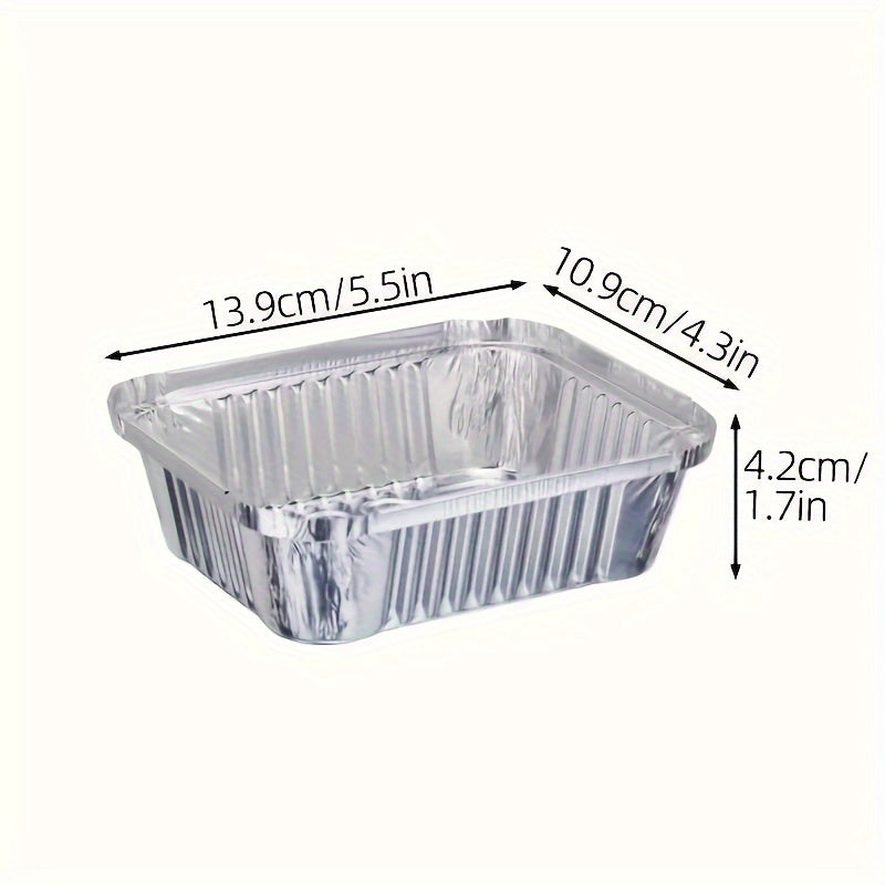 40-Pack Disposable Aluminum Foil Pans with Lids - 5.5" x 4.3" Food Containers. Perfect for  Celebration