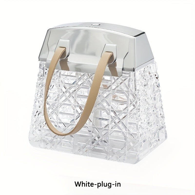 USB Desktop Crystal Bag Humidifier with Aromatherapy & Ambient Light