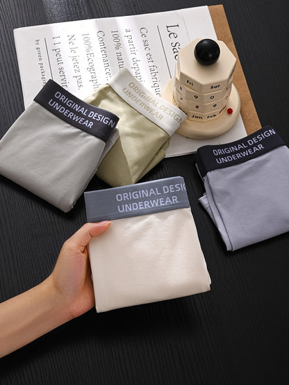 4-Pack Men's Breathable Soft Stretchy Boxer Briefs - Fashion Underwear - Hiccupzz