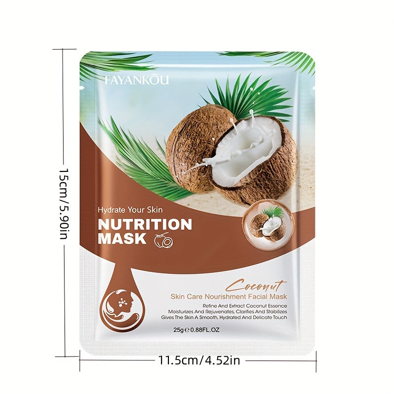 Coconut Nourishing Facial Mask – Moisturizing & Firming (3-6 pcs)