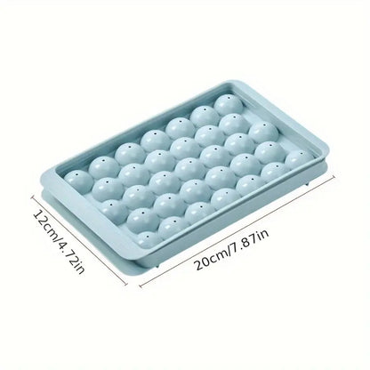 33-Grid Ice Cube Tray with Lid - Quick-Release, Stackable Ice Maker for Kitchen & Beverages