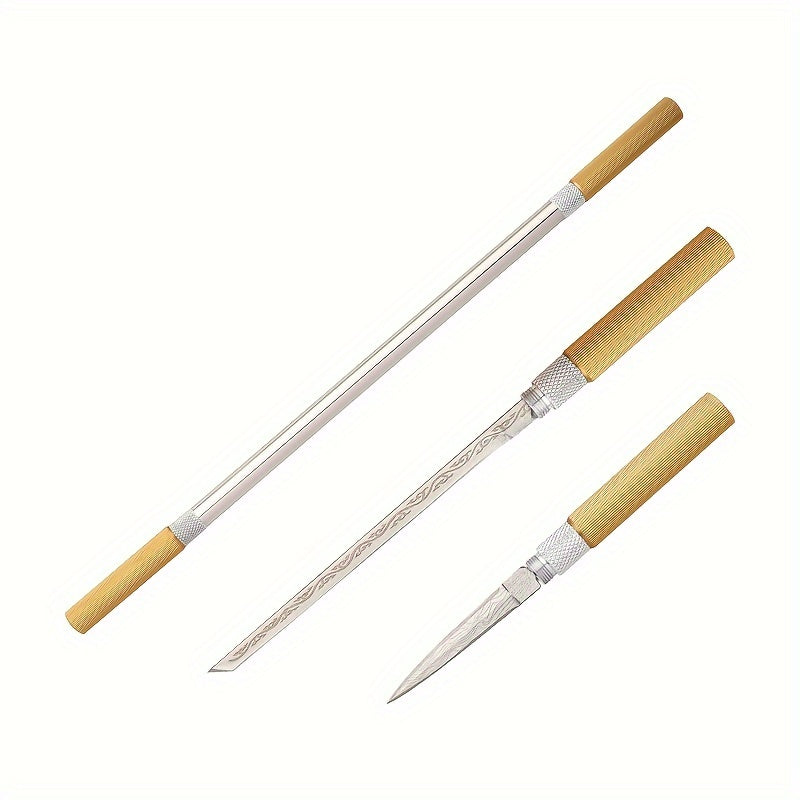 Wukong Stick - All Steel Forged Fruit Knife, Ruyi Golden Hoop Stick, Mini Stainless Steel Meat Eating Knife, Camping Peeling Knife