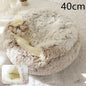 2 In 1 Dog And Cat Bed Pet Winter Bed Round Plush Warm Bed House Soft Long Plush Pets Bed Pet Products - Hiccupzz