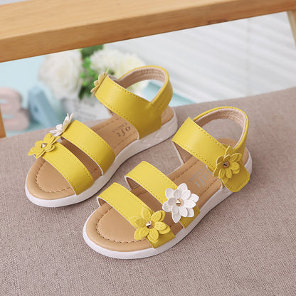 Children's Sandals Flower Princess Shoes Roman Shoes Baby Shoes - Hiccupzz