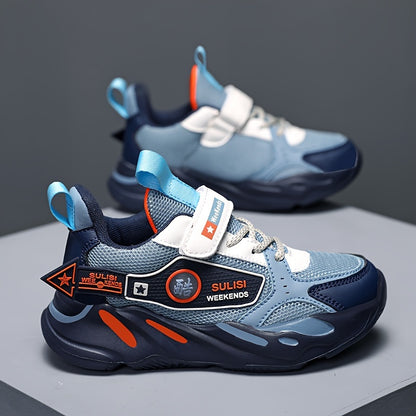 Boys' Casual Low-Top Mesh Sneakers - Breathable, Non-Slip Running Shoes for All Seasons. - Hiccupzz