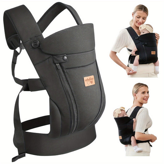 Ergonomic Baby Carrier - Newborn & Toddler Wrap, Hands-Free Sitting Support Sling, Breathable Chest Carrier