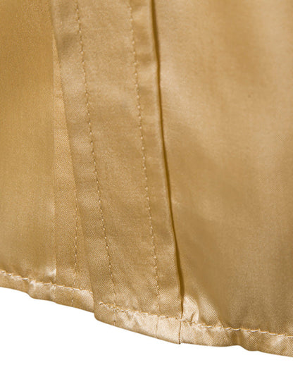 Men's Casual Dress Shirt Button Down Shirts Long-Sleeve Work Shirt Spread Collar Tops - Hiccupzz