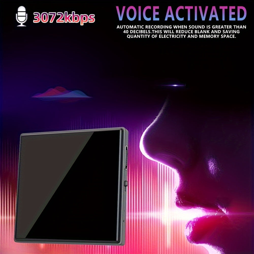 072Kbps Magnetic Voice Recorder with AI Noise Cancellation, 64GB Recording Device for 4000 Hours, Voice Activated Recorder for Lectures, Meetings, and Interviews