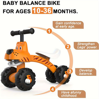 Baby Balance Bike for 1-2 Year Old Boys & Girls - 12-24 Month Toddler Bike, No Pedal Riding Toy with 4 Wheels