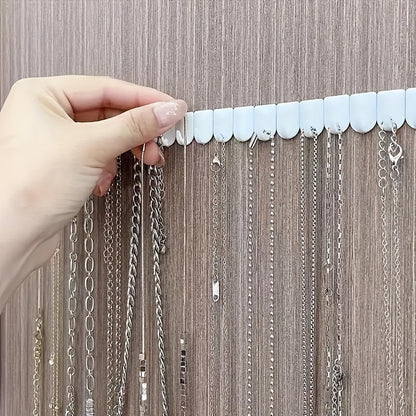 Mini Self-Adhesive Wall Hook (1pc/9pcs): Sticky Hook for Hanging Jewelry, Necklaces, and Bracelets - Easy Install for Kitchen, Bathroom, Bedroom, or Office - Hiccupzz