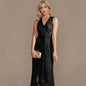 Women's Sequin Twisted Irregular Evening Dress - Hiccupzz