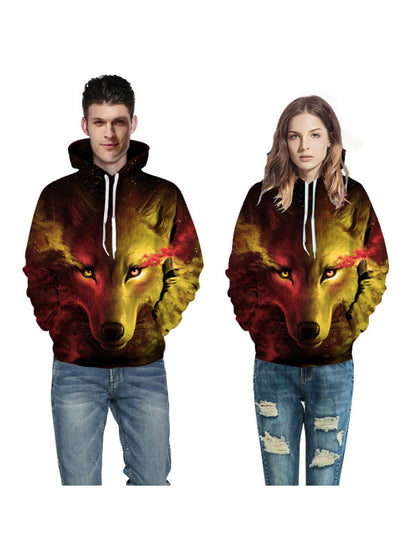 Unisex's Wolf Pattern Hoodie - Hiccupzz