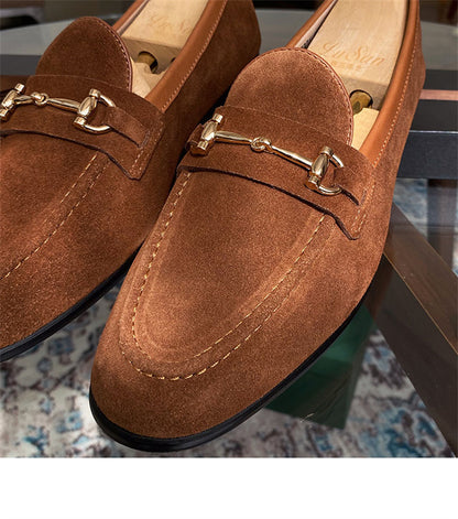 Soft Structure Suede Horsebit Slip On Shoes For Men - Hiccupzz