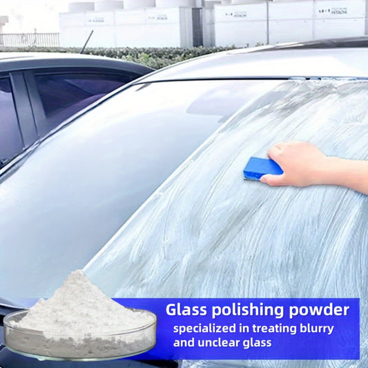 1 Pc 80g Cerium Oxide Glass Polishing Powder - Car Window & Mirror Scratch Removal, with Sponge