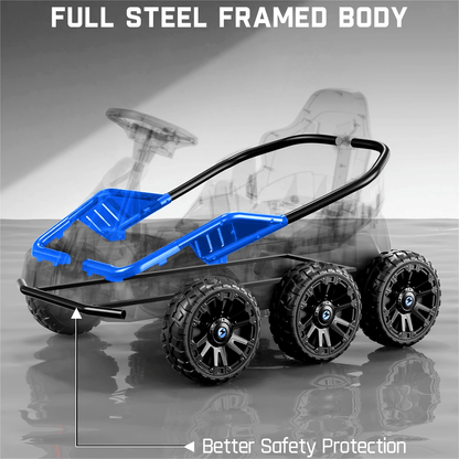 4x75W 24V Electric Ride-On UTV for Big Kids, 5.9MPH, 6 EVA Wheels, 4WD/2WD, Parent Remote, 4 Shock Absorbers, Perfect Gift for Kids 3+ Plus