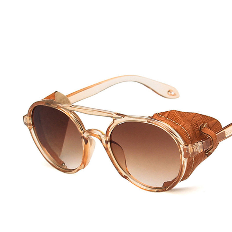 Windproof big frame sunglasses steampunk sunglasses